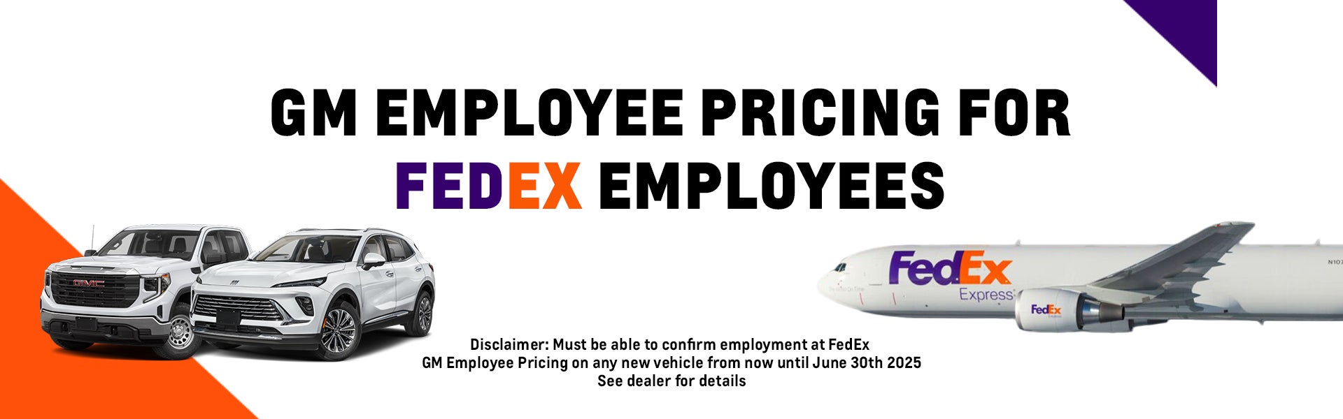 GM Employee pricing for fedex employees